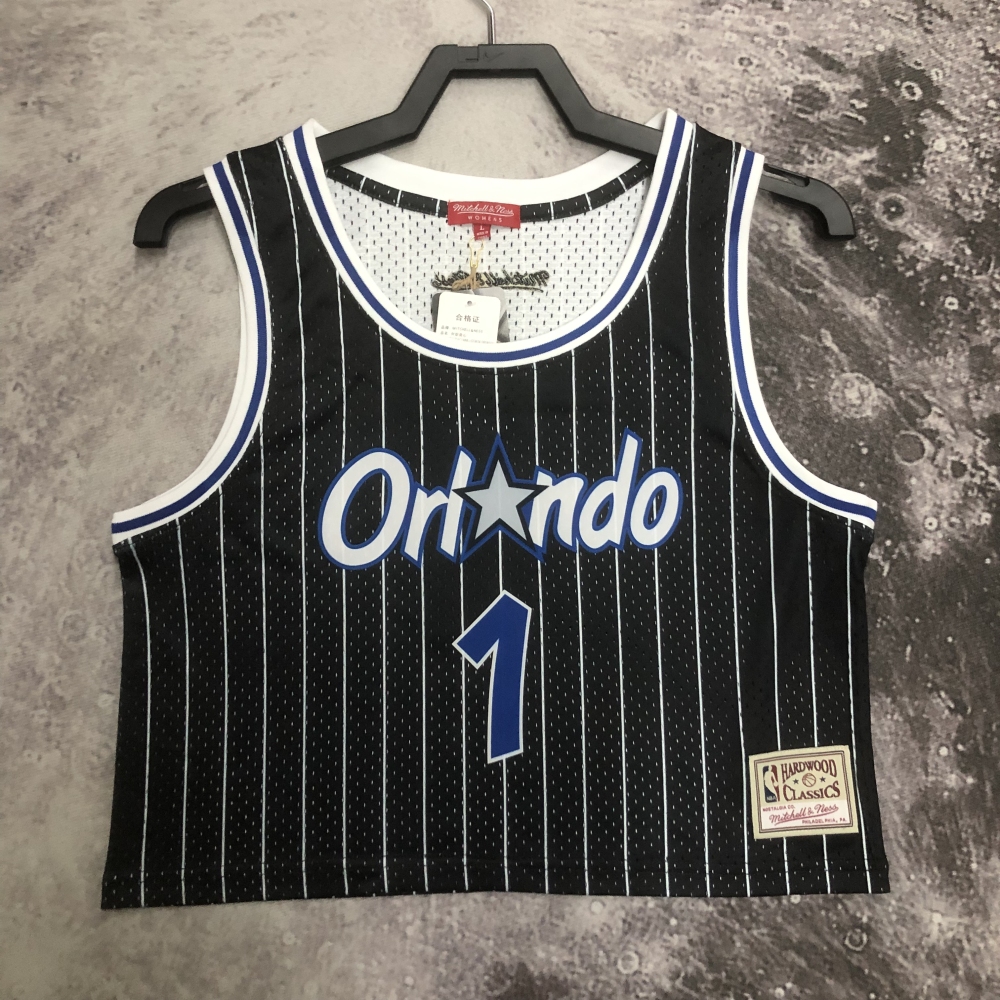 MN Women's Open Navel Vintage Jersey Orlando Magic 94-95 Season Grey 1 Hardaway