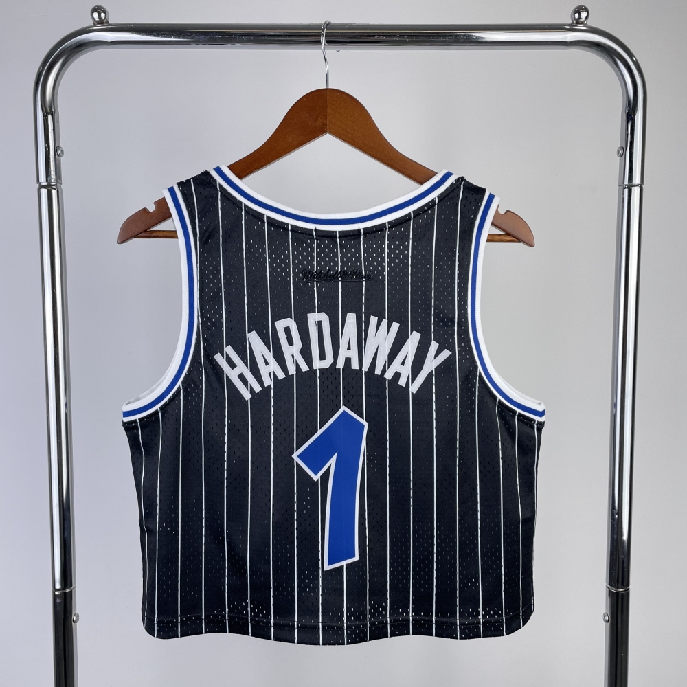 MN Women's Open Navel Vintage Jersey Orlando Magic 94-95 Season Grey 1 Hardaway