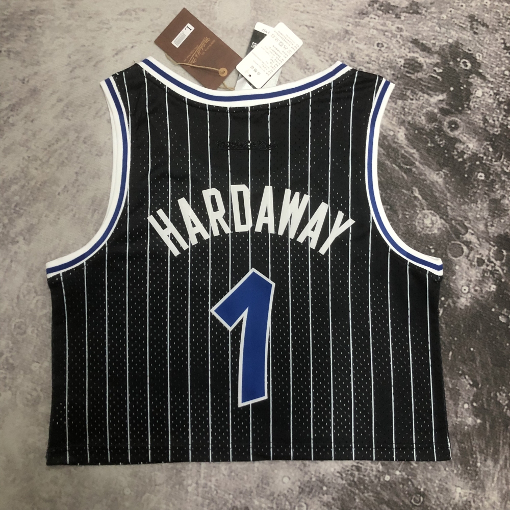 MN Women's Open Navel Vintage Jersey Orlando Magic 94-95 Season Grey 1 Hardaway