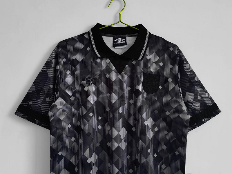 Retro 1990 England black (with Umbro) Football jersey retro