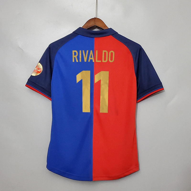 Centenary Edition Retro 1999 FC Barcelona 100th Anniversary version home FIGO RIVALDO GUARDIOLA ANDERSON Football jersey retro