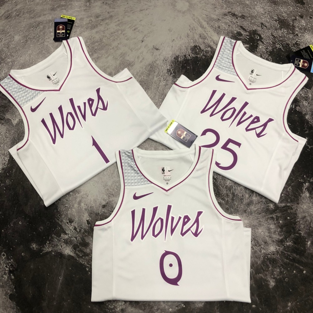 Minnesota Timberwolves White Pink 25 Ross