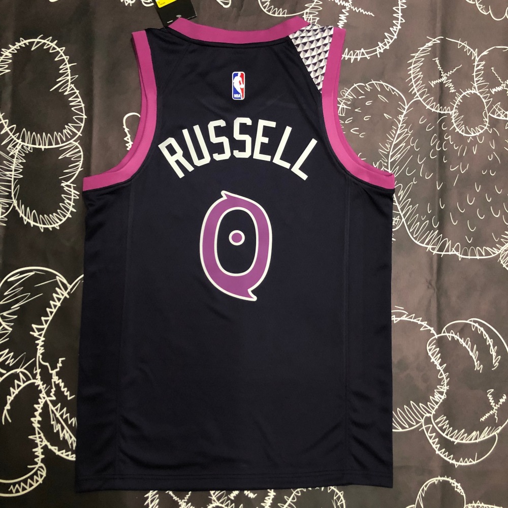 Minnesota Timberwolves Black Purple 0 Russell