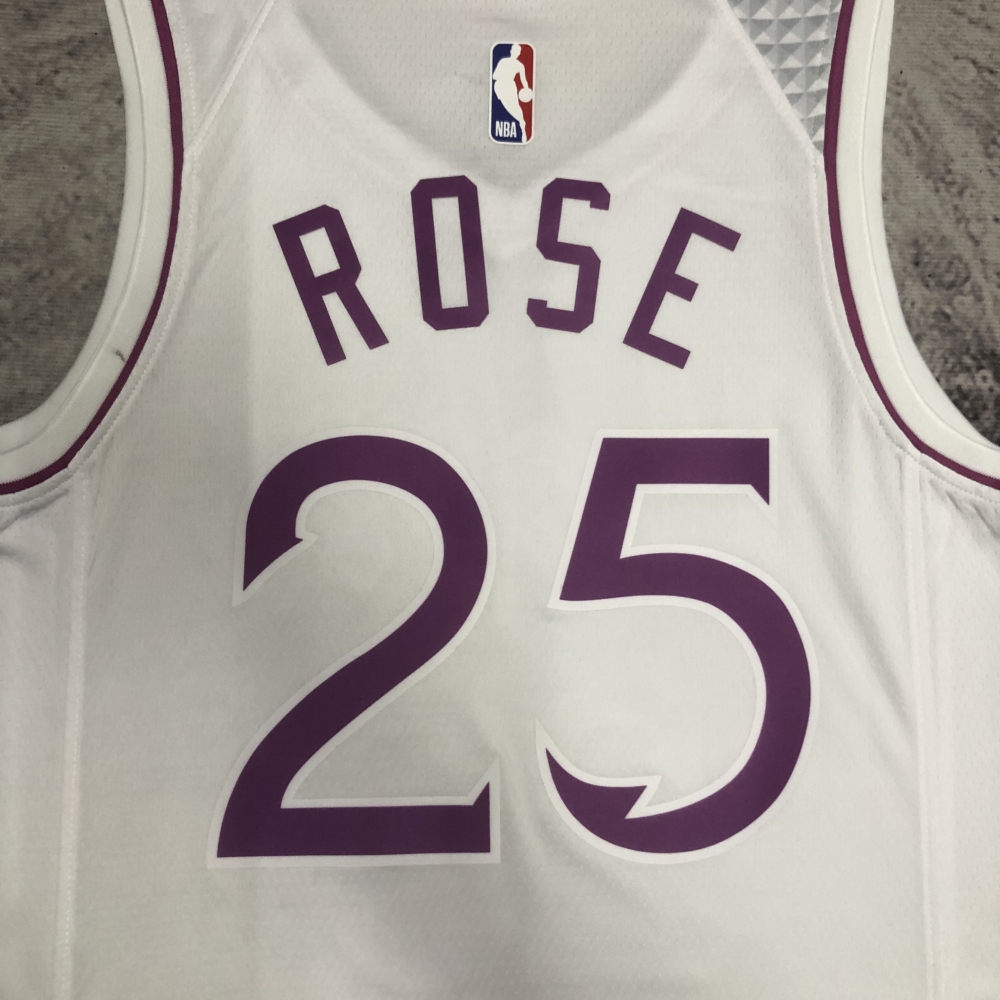 Minnesota Timberwolves White Pink 25 Ross