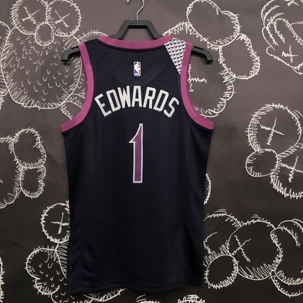 Minnesota Timberwolves Black Purple 1 Edwards