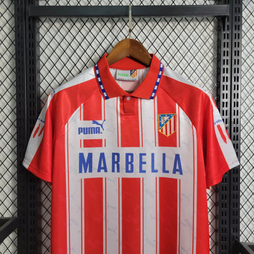 Retro 1995-96 Atletico Madrid Home Football jersey retro