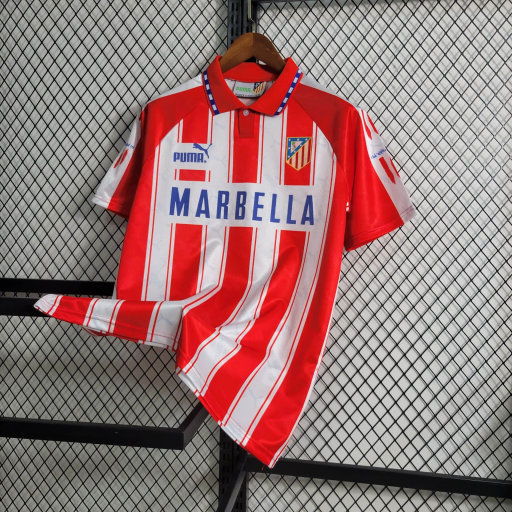 Retro 1995-96 Atletico Madrid Home Football jersey retro