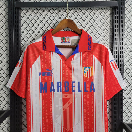 Retro 1994-95 Atletico Madrid Home Football jersey retro