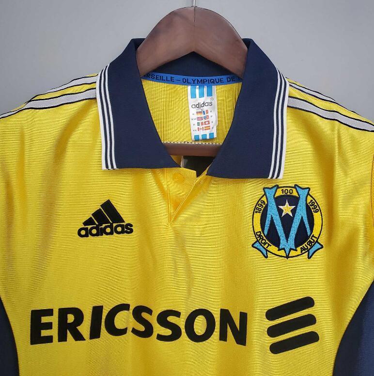 Retro 1998-99 Marseille away yellow Football jersey retro