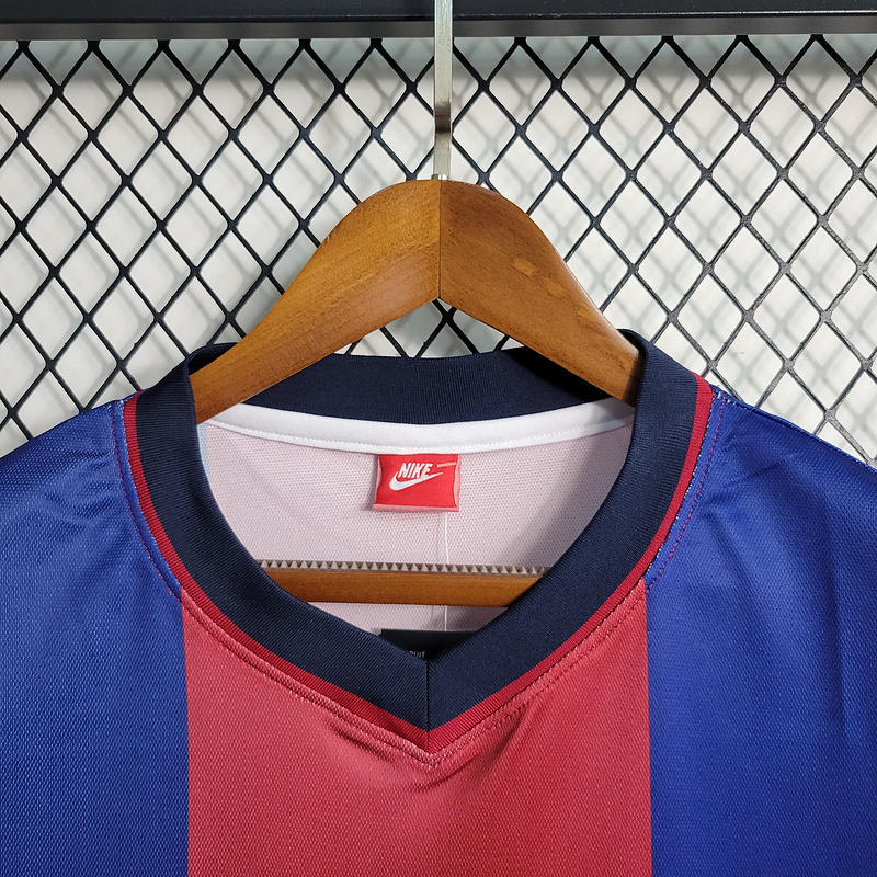 Retro 1998-99 FC Barcelona Home FIGO RIVALDO GUARDIOLA ANDERSON Football jersey retro