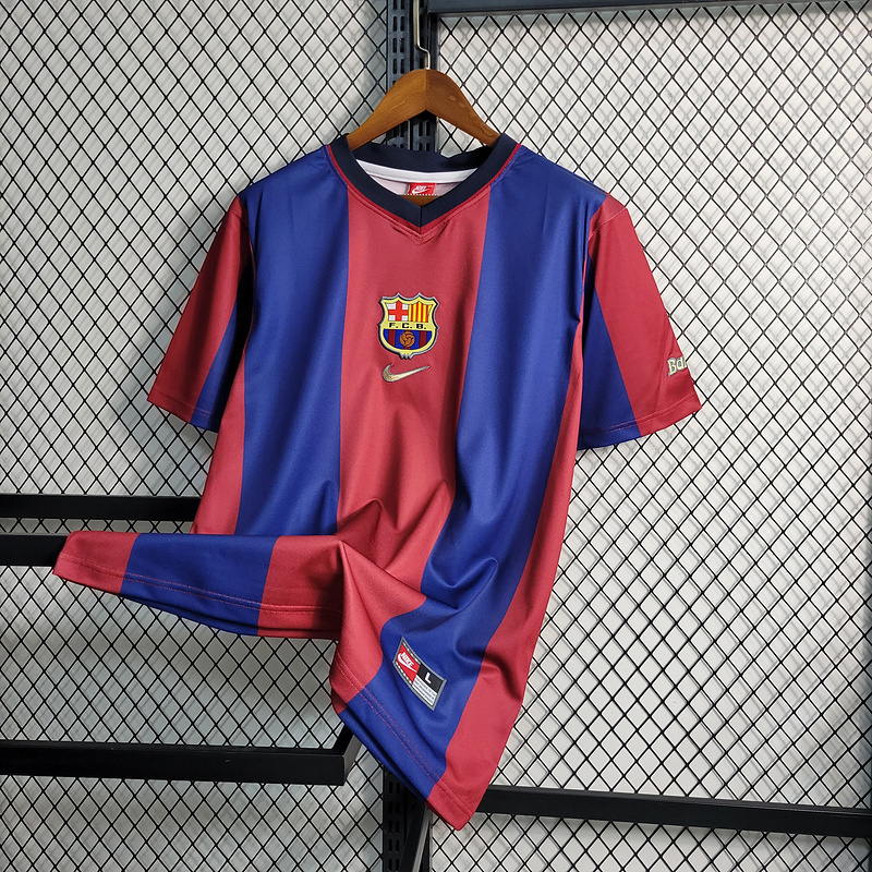Retro 1998-99 FC Barcelona Home FIGO RIVALDO GUARDIOLA ANDERSON Football jersey retro