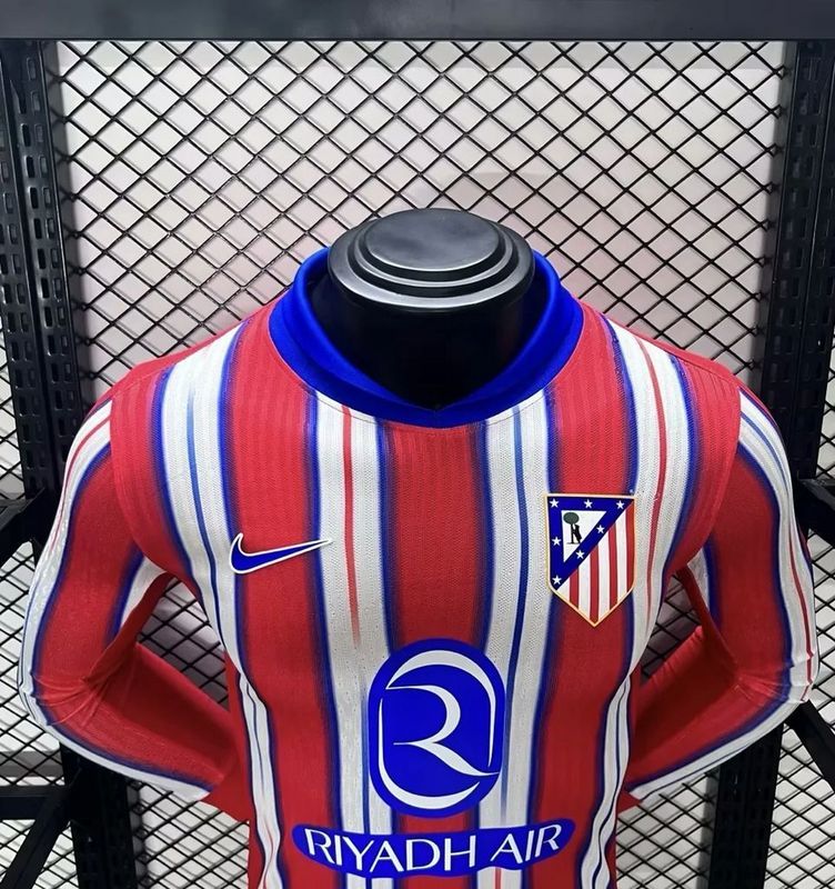 Player 2024-25 Atletico Madrid Long Sleeves Home football jersey