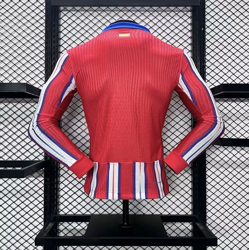 Player 2024-25 Atletico Madrid Long Sleeves Home football jersey