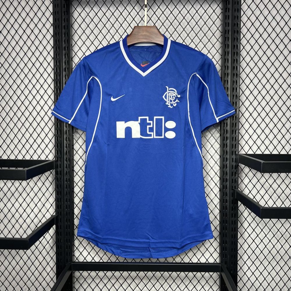 Retro 1999-01 Rangers Home football jersey Retro