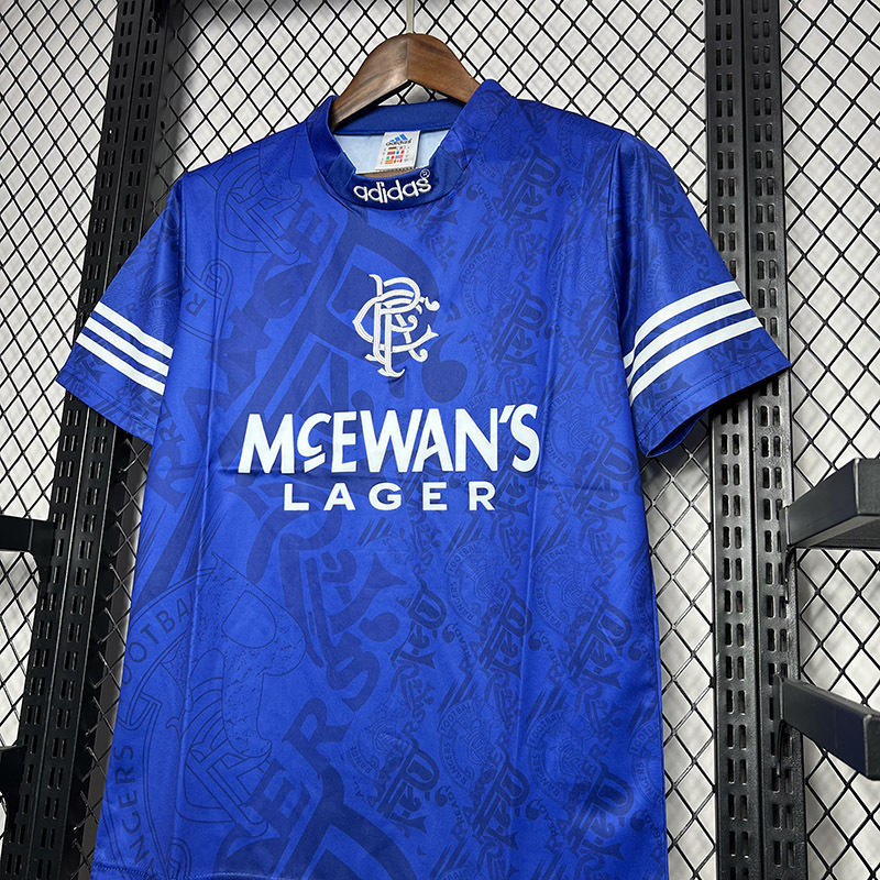 Retro 1994-96 Rangers Home football jersey Retro