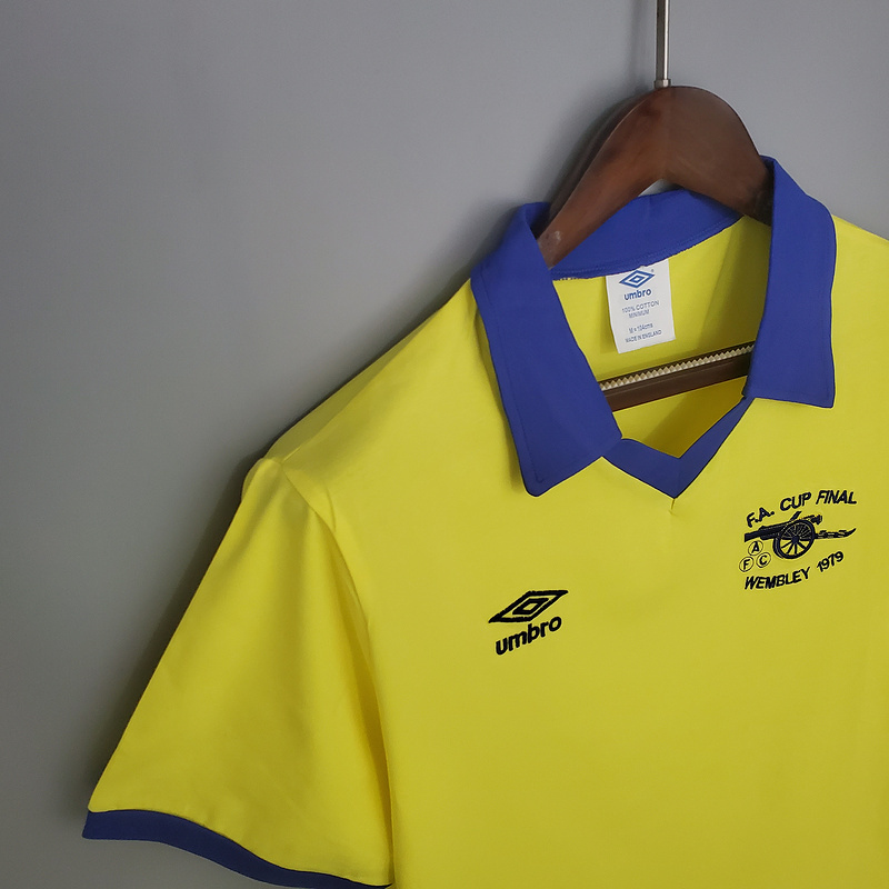 Retro Arsenal 1971-79 away yellow Football jersey retro