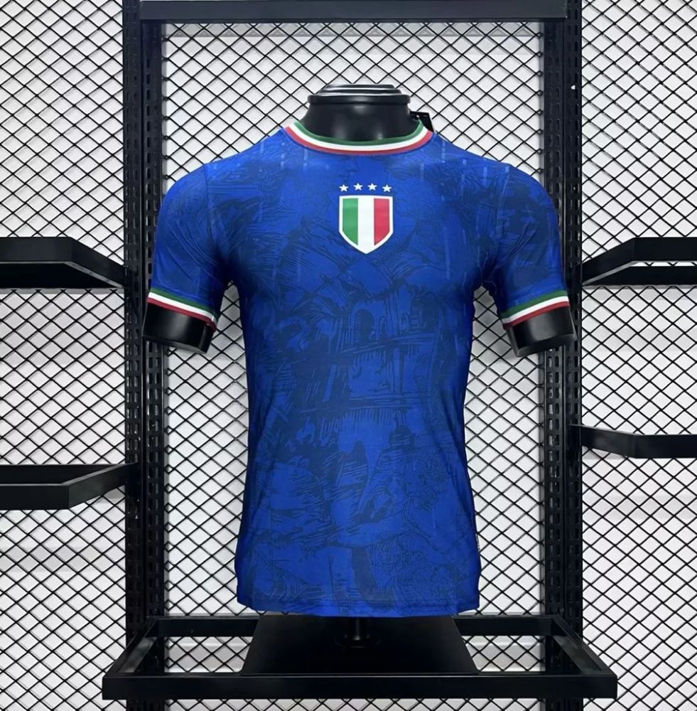 2024-25 Italy Euro Blue co-branded version football jersey