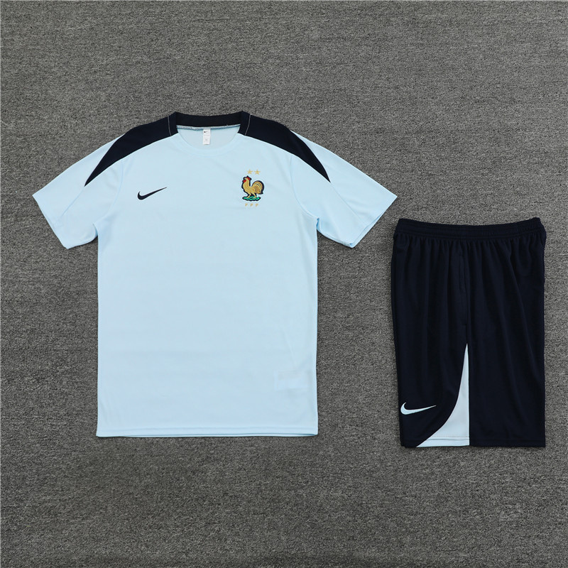2024-25 France Short-sleeved training clothes