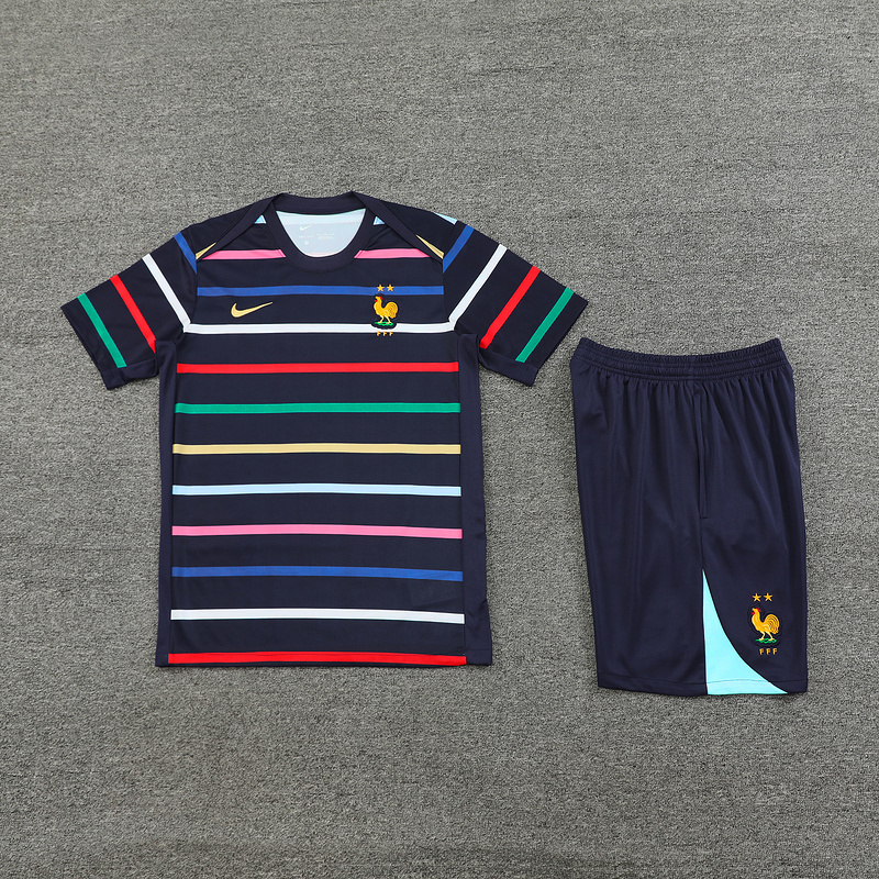 2024-25 France Short-sleeved training clothes