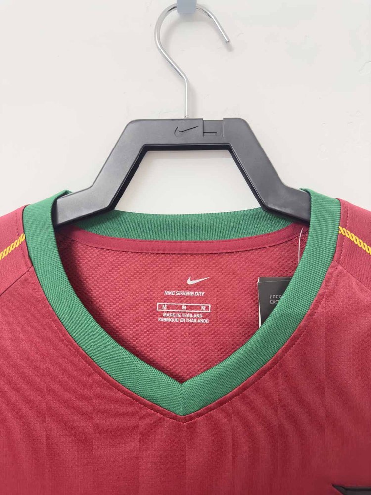 2006 Portugal home Retro Football jersey FIGO F.COUTO C.RONALDO RUI COSTA
