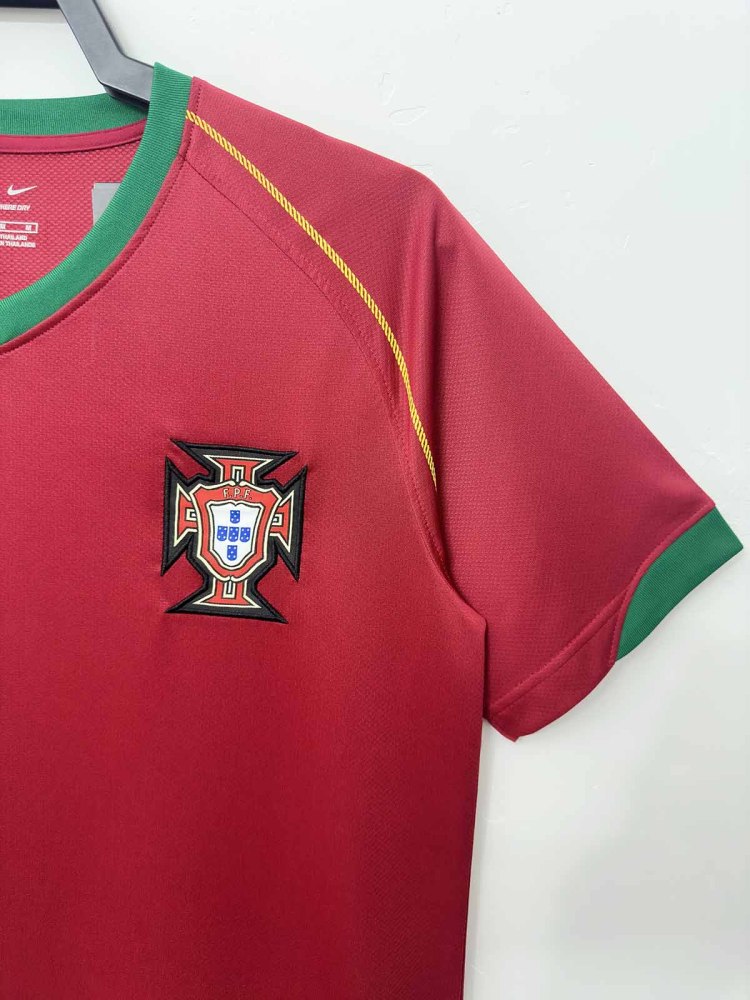 2006 Portugal home Retro Football jersey FIGO F.COUTO C.RONALDO RUI COSTA