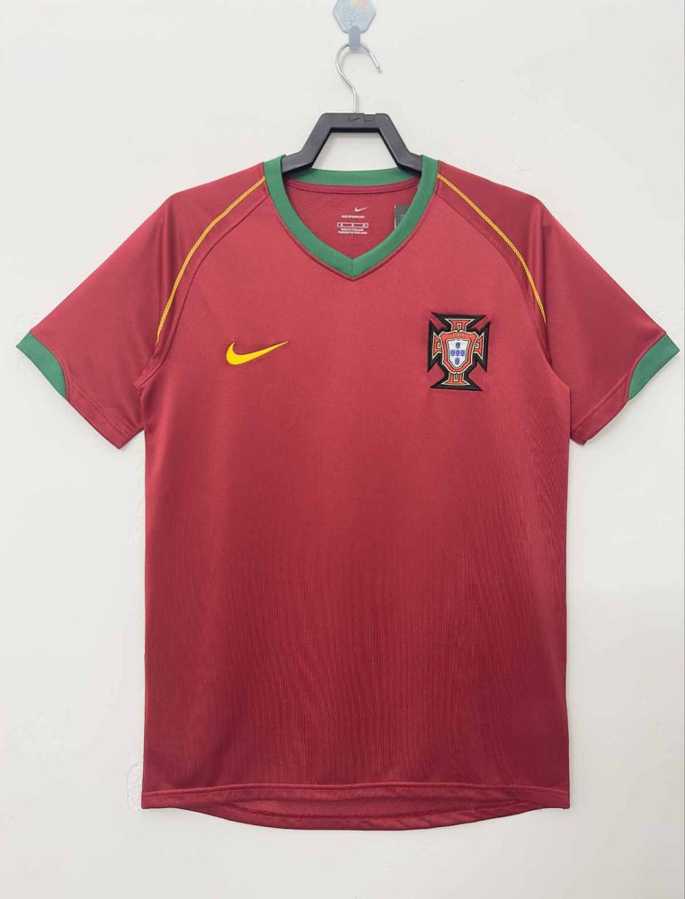 2006 Portugal home Retro Football jersey FIGO F.COUTO C.RONALDO RUI COSTA