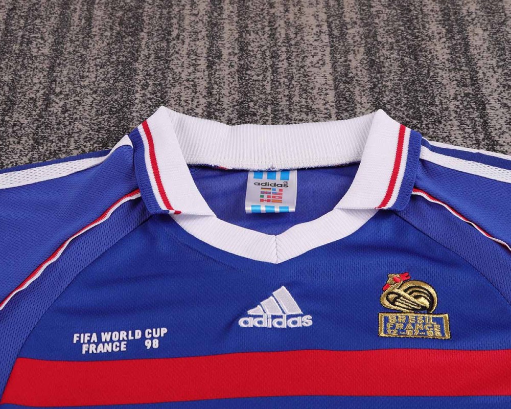 1998 France Home Retro Football jersey child Zidane LIZARAZU Henry
