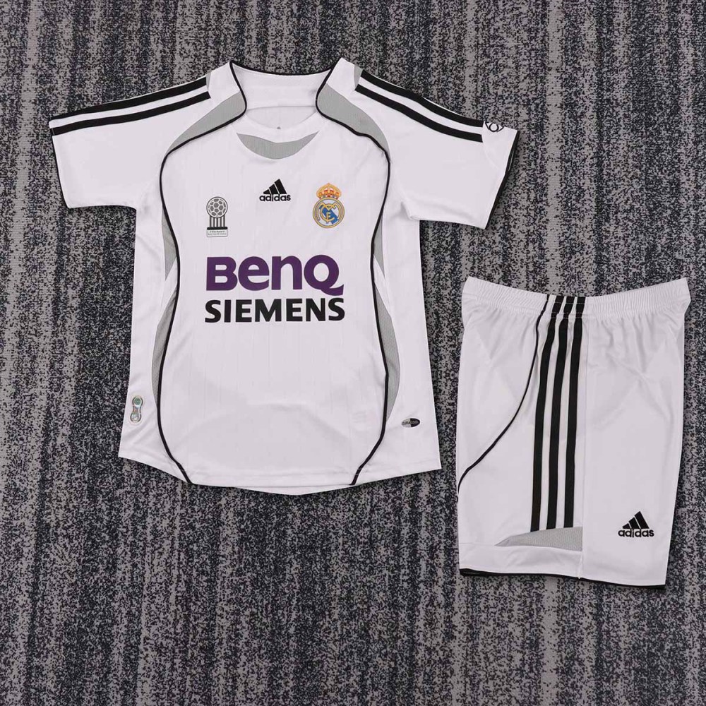 2006-07 Real Madrid Home Retro Kids Soccer Jersey