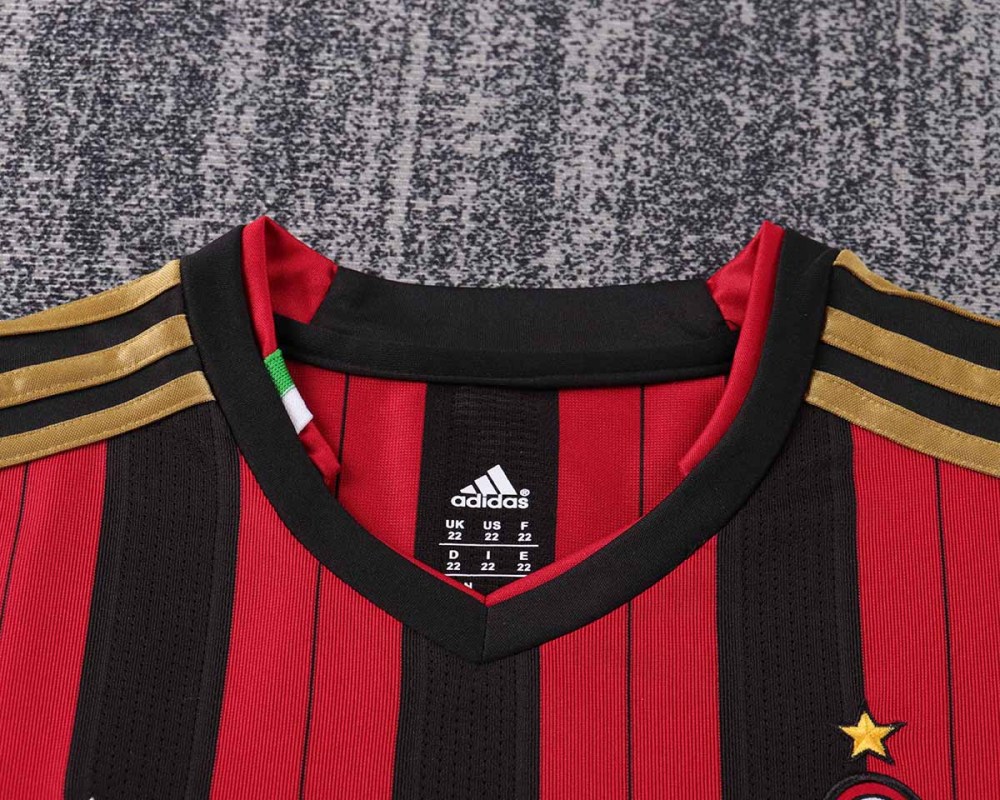 2013-14 AC Milan  Home Retro KIDS Football jersey