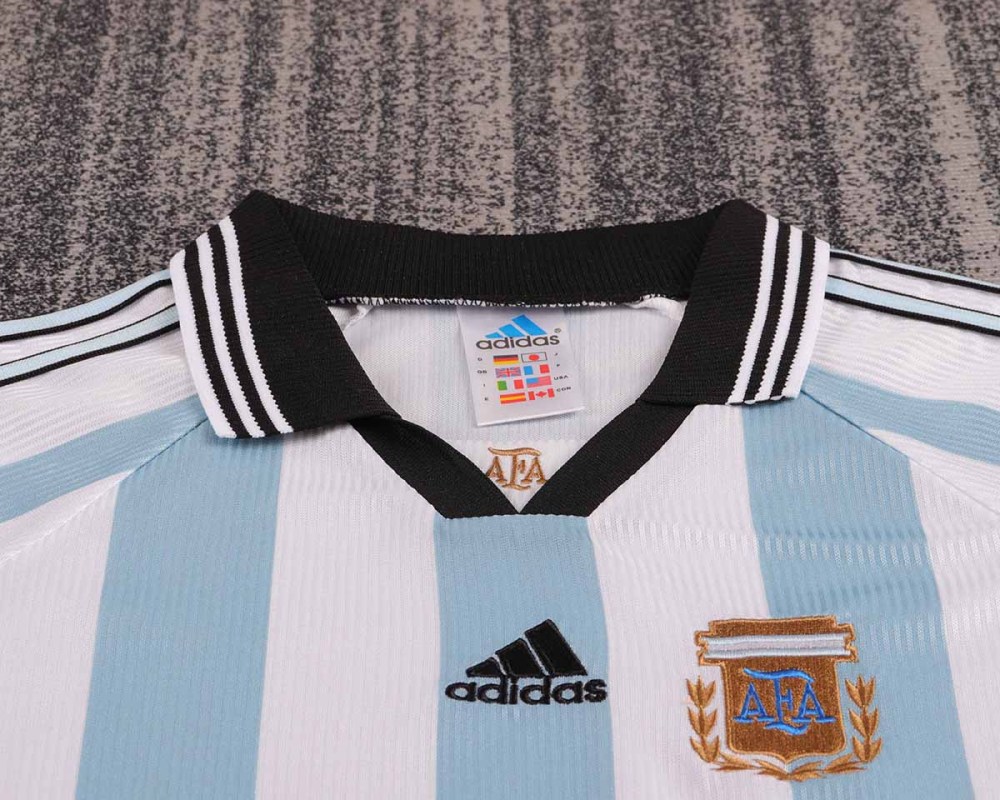 1998 Argentina Home kids Retro Football Jersey