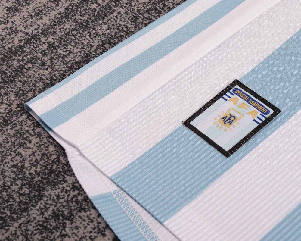 1998 Argentina Home kids Retro Football Jersey