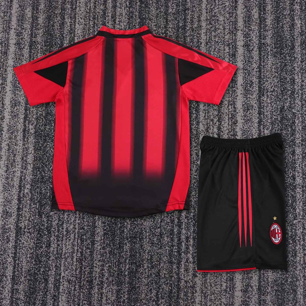 2004-05 AC Milan  Home Retro KIDS Football jersey