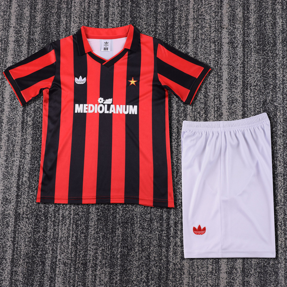 1990-91 AC Milan  Home Retro KIDS Football jersey