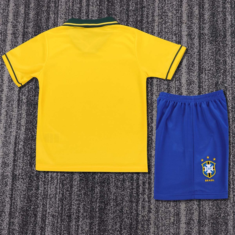 Retro 1994 Brazil Home Kids  Football jersey