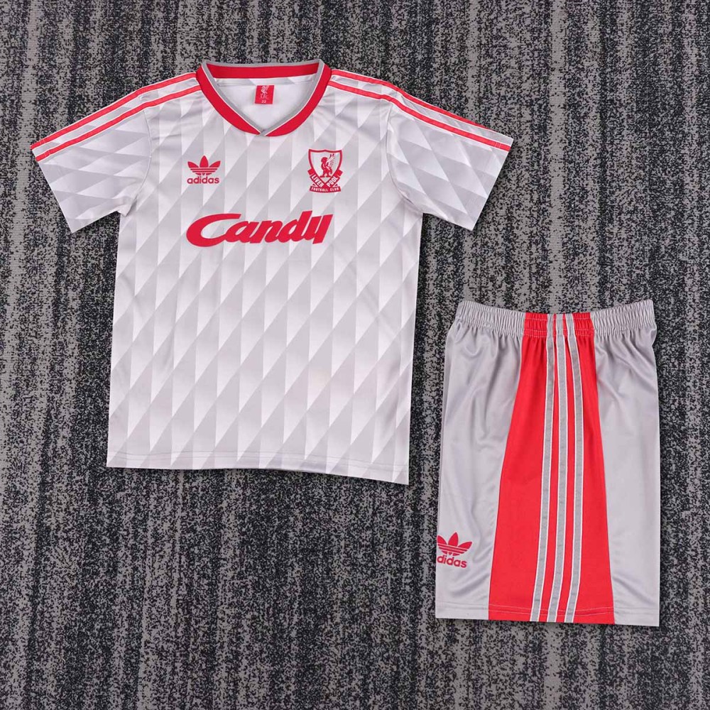 Retro 1989-91 Liverpool Away KIDS Retro Football Jersey