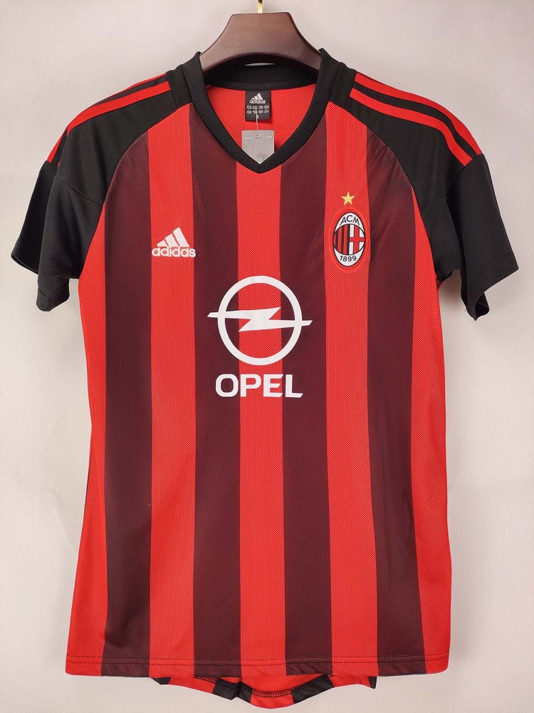Fan Edition Retro 2002-03 AC Milan Home Retro Football jersey  Champions League Final Edition