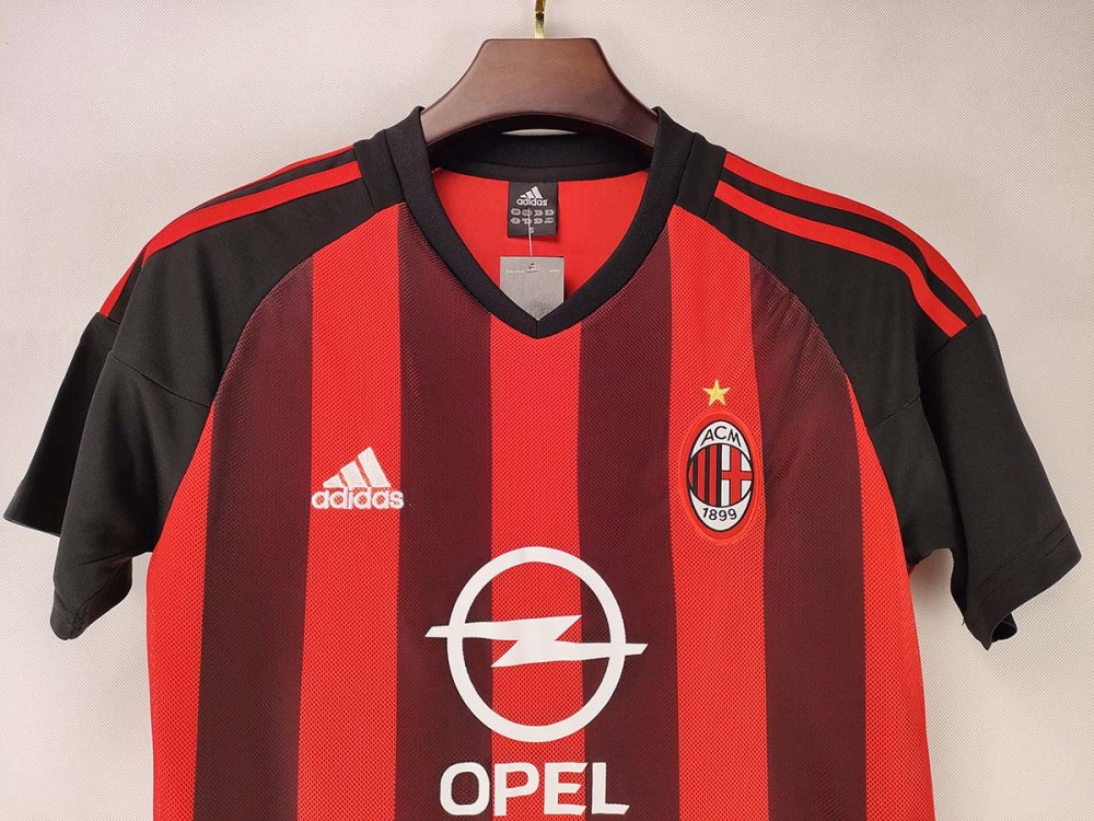 Fan Edition Retro 2002-03 AC Milan Home Retro Football jersey  Champions League Final Edition