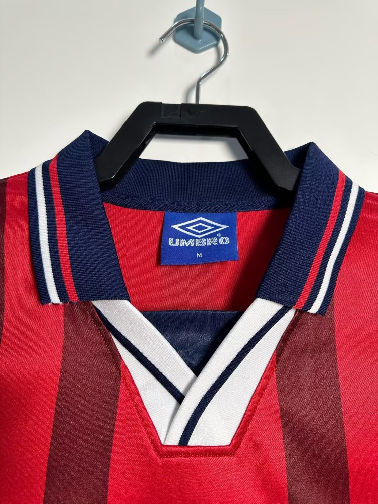 Fan Edition Retro 1998 England Away Retro Football jersey Sheringham Beckham Shearer