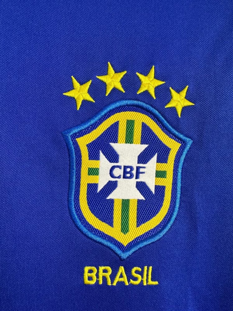 Fan Edition Retro 1998 Brazil Away Long sleeve Retro Football jersey RONALDO R.CARLOS ROMARIO RIVALDO