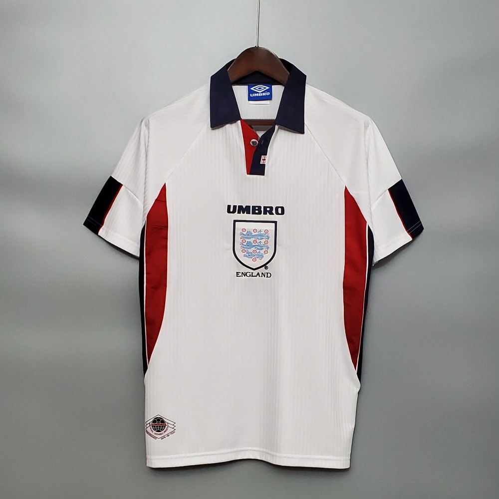 Fan Edition Retro 1998 England Away Retro Football jersey Sheringham Beckham Shearer