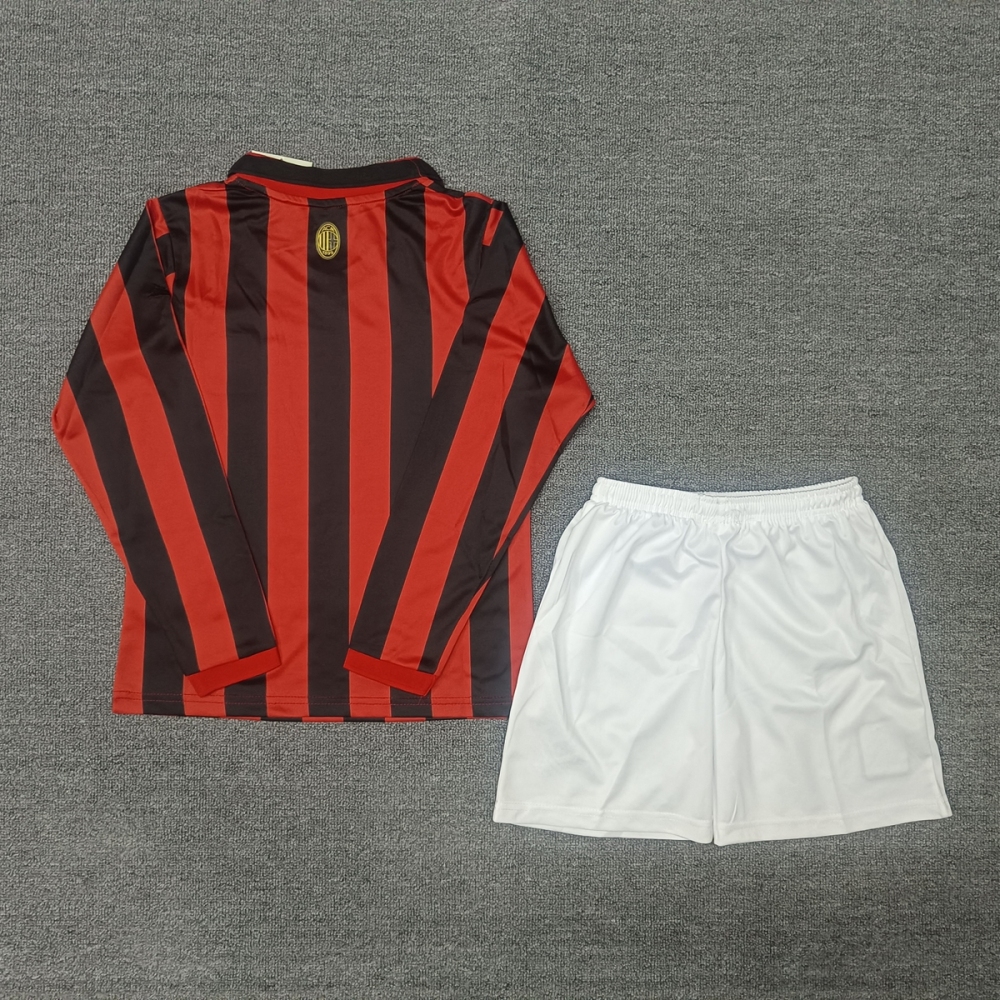 2024-25 AC Milan 125th Anniversary Edition Long Sleeve Kids Football Jersey