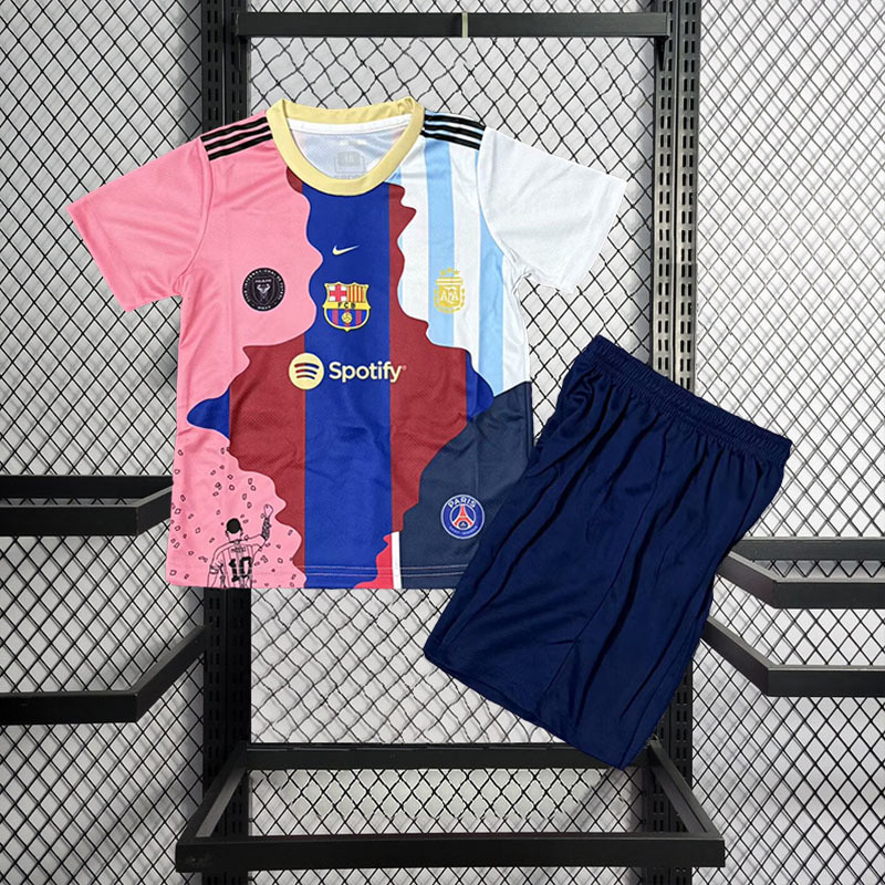 KIDS MISSE Barcelona PSG Argentina Inter Miami Football jersey