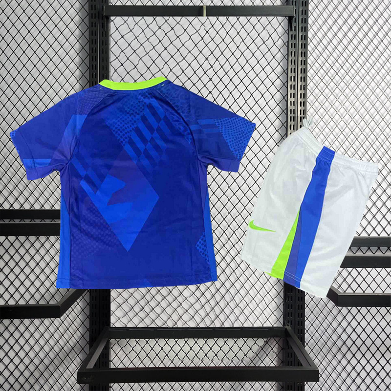 2025-26 Brazil Away KIDS Football Jersey