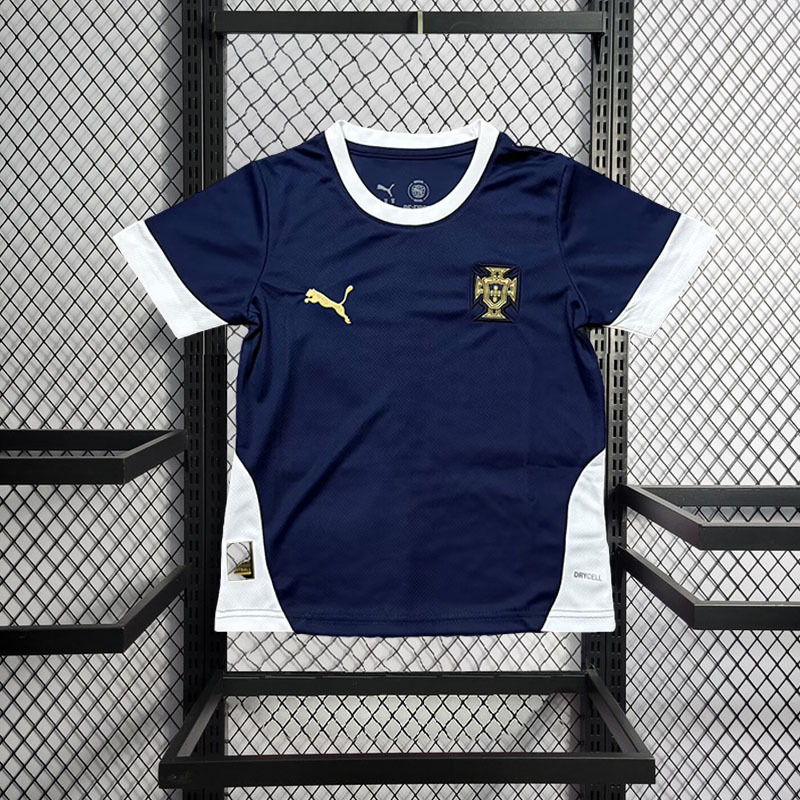 2025-26 Portugal Royal Blue Training kids Football jersey