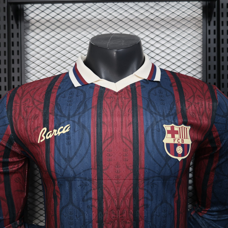 Player 2025-26 Barcelona 125th anniversary Long sleeves Football jersey