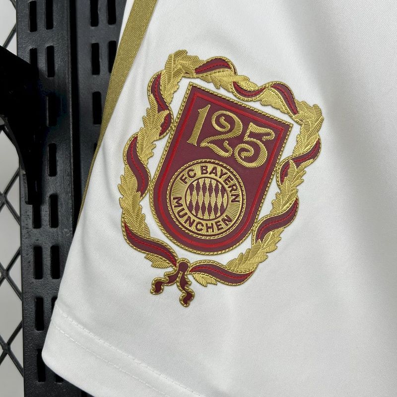 2024-25 Shorts Bayern Munchen 125th anniversary white Football jersey