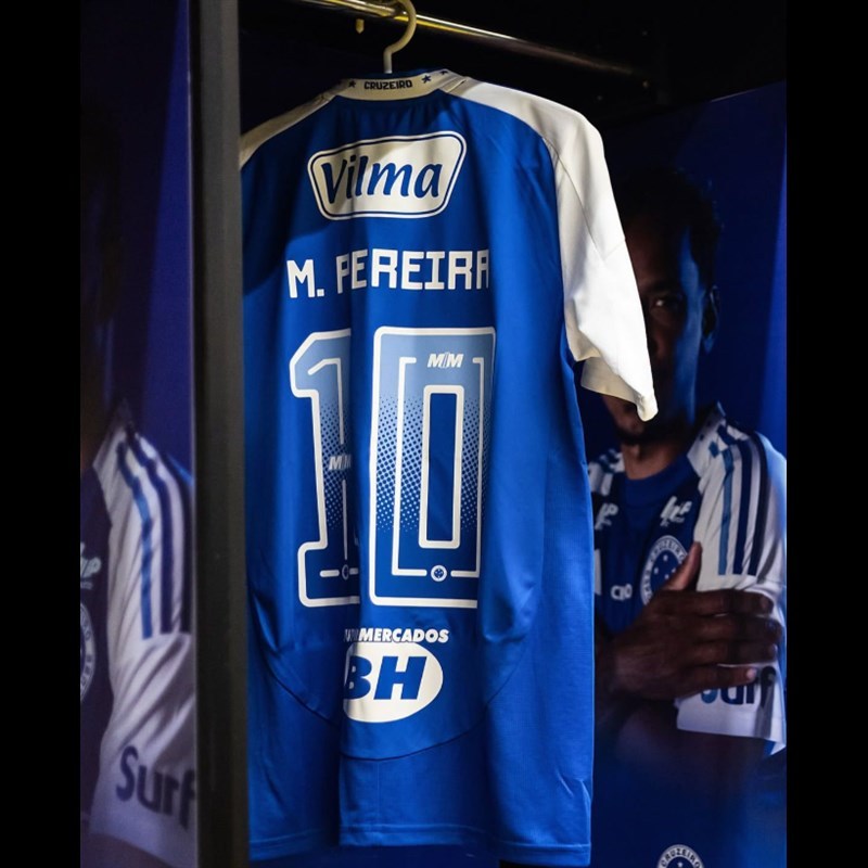 2025-26 Cruzeiro Home All Sponsors Football jersey