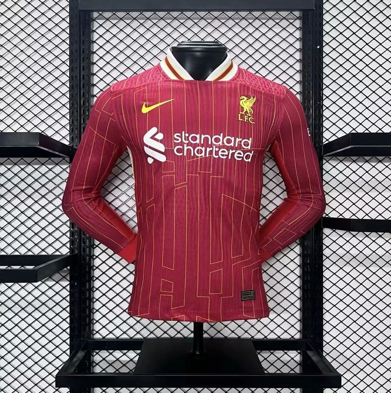 Player 2024-25 CHAMPIONS 20 Liverpool Home Long Sleeves Football jersey