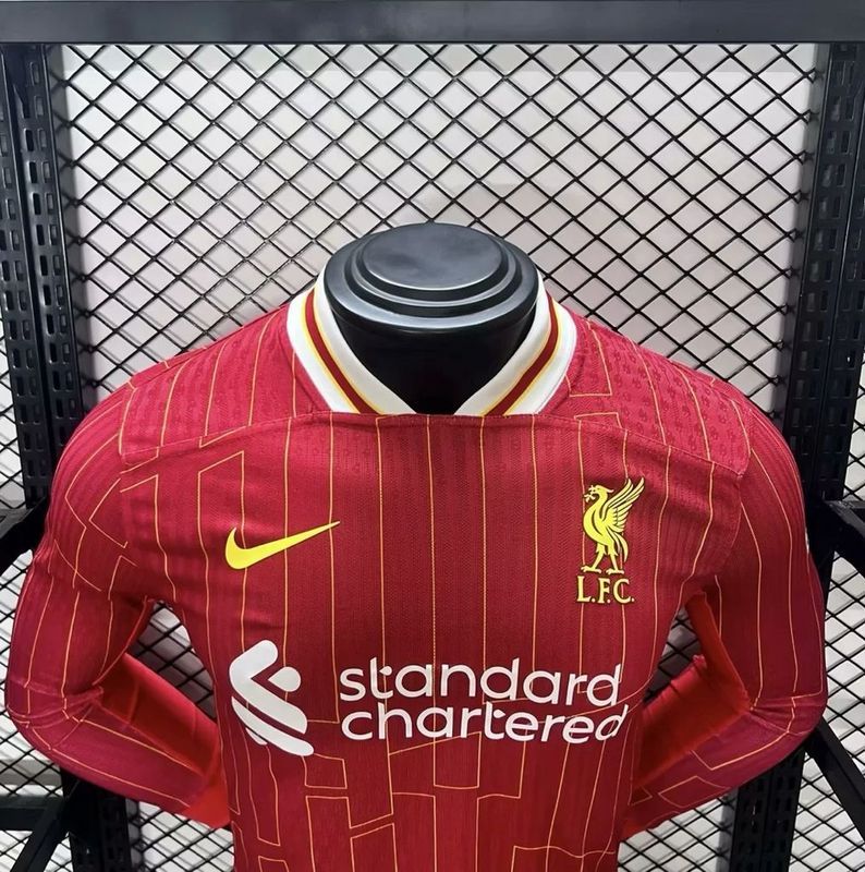 Player 2024-25 CHAMPIONS 20 Liverpool Home Long Sleeves Football jersey
