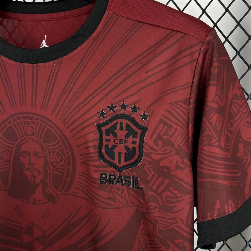 2025-26 Brazil season Jordan maroon special edition Football jersey